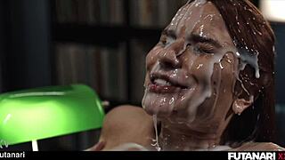 Damn! Asian Futa Ladyboy Bangs Redhead with Creampie and Cumshots Galore!