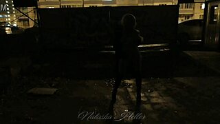 Autumn teases with a daring naked stroll in public?