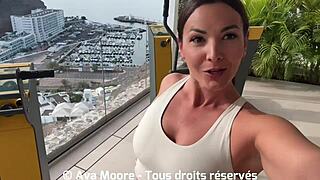 Athletic woman enjoys outdoor workout session