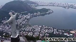 brazilian milf teases with hot motel masturbation