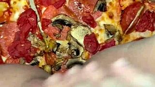 Wild teen 18+ stuffs pussy with ice cream and chocolate!