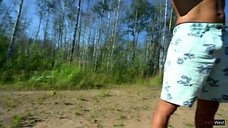 Casual Foursome Sex Outdoors With Big-Ass Brunettes Bent Over.