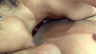 Wife licks hubby's nipples before rough domination 😈