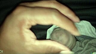 Stroking my small 18+ cock while playing Skyrim in the game world