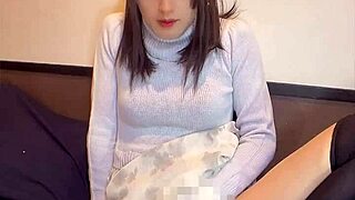 Stunning Japanese Ladyboy in Quiet ANAL Masturbation Video