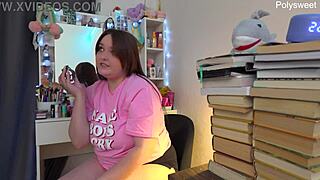 russian actress shoots solo backstage video