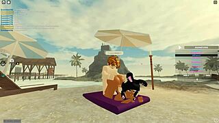 i’m hooked on this wild roblox 3some anal scene!