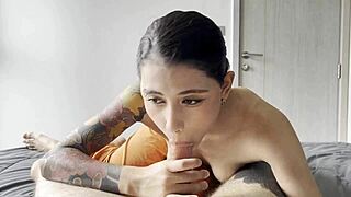 Coworker Sucks and Swallows Cum in Mouth