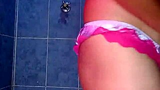 I model satin panties while dancing