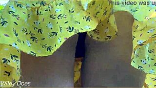 Wifey heads out braless in summer dress looking amazing with blonde hair