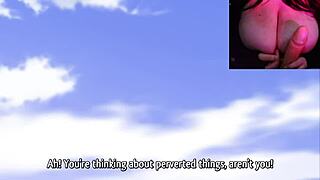 she moans, bang my big tits in school cosplay