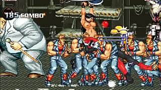 hentai mugen harley quinn in wild gangbang with bent over action and creampie finish