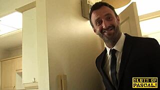 British submissive in storyline with hair pulling and piercing