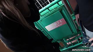 Slutty Asian babe gets slammed doggy style with nasty hardcore moans