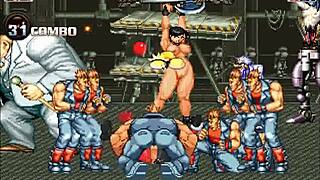 hentai mugen harley quinn in wild gangbang with bent over action and creampie finish