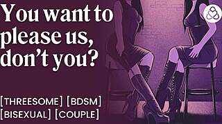 femdom disciplines submissive boyfriend give us an orgasm if you want to cum real amateur couple threesome