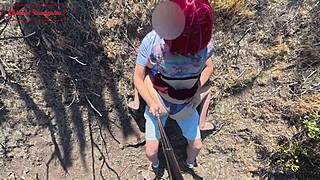 this homemade couple does public roleplay ending with cum on tits