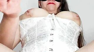 Why does this blonde american stepmom masturbate for her stepson?