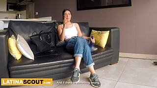 Amateur Colombian model pounded at fake interview