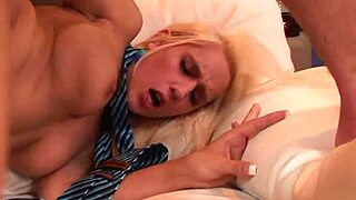 nice girl bent over desk for big cock fuck