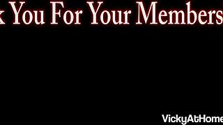 Blonde Vicky Vette In Lingerie Dildo Fucking Herself To Orgasm