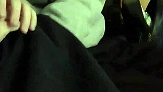 Brunette with big tits uses vibrator in public for rough wet action