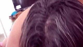 Chubby Milf Teases with Blowjob and Cum 😏