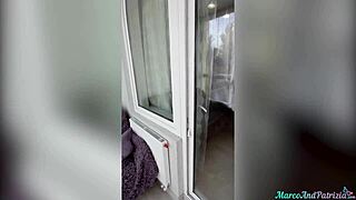 She says, suck my cock deep in the kitchen.