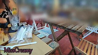 bar aperitif no panties public risk