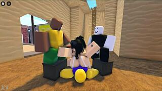 Zaki gets fucked in roblox game!