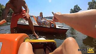 Hunt4k Chick Strips Naked For Boy Next To Hubby