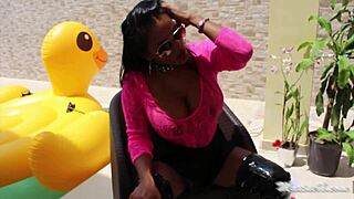 'That BBC dildo is too big for my Asian pussy!' Maxine moans.