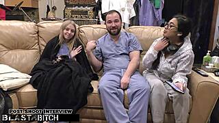 Jasmine roses thigh gets blasted with cum in bent over pose