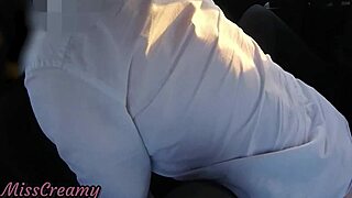 i flashed 2 dicks to the teacher and she fucks me in the car in public place - misscreamy