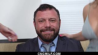 Family Helps Dad Relax With Intense Group Sex Before Interview