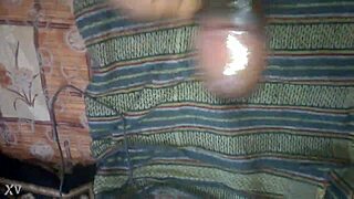 Watch this Mallu guy stroke oily cock to cum!