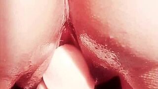 Maturemons just teasing with that wet pussy and big ass 😏 oiled up for exhibitionist fun