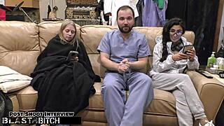 Jasmine roses thigh gets blasted with cum in bent over pose