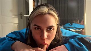 My best friend's girlfriend surprises me with an amazing blowjob at the shop