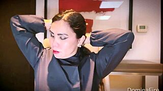 Nurse uses latex gloves in hospital fetish session