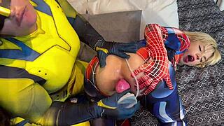 wolverine and spider-woman team up for an epic adventure.