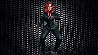 Granny Carmen uses gloved hands for gilf dildo fucking