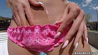 Yo, check these massive oiled tits getting a creamy finish inside!