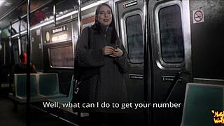 Beautiful Stranger Sucks On Train