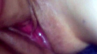 i'm banging my girlfriend's pussy hard with a naughty dildo