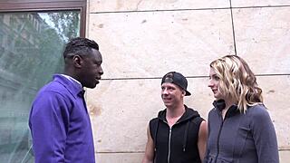 blond babe licked and fingered before black monster cock nails her