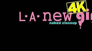 adorable blonde shows sexy body in interview!!