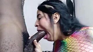 She sucks my bbc then takes deep anal penetration everywhere