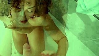 my stepbae deepthroats my huge cock sloppily