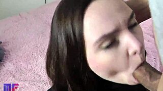 Thief caught, 'Suck my cock or else,' he says, fucking her mouth roughly in bondage